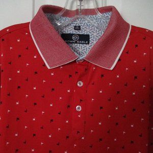 Crown & Eagle Mens S/S Red Stretch Golf Polo Shirt NWOT - Size Medium